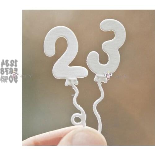 Balloon digital numbers metal Cutting Dies Stencils DIY Scrapbooking Paper/photo Cards Embossing Dies