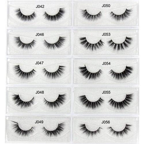 SOQOZ False Eyelashes 3D Mink Lashes Luxury Handmade Mink Eyelashes Natural Long Eye Lashes Thick Fluffy Lashes Makeup