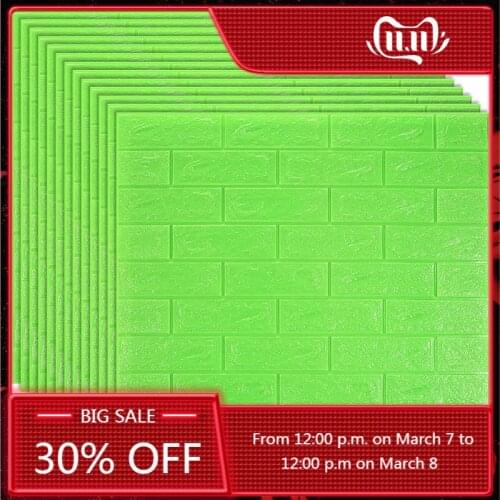 3D Brick Wall Stickers Living Waterproof Foam Room Bedroom DIY Adhesive Wallpaper Art home Wall Decals Christmas decoration