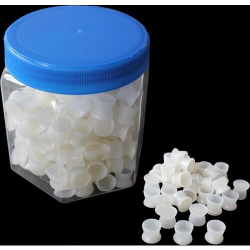 Wholesale- Soft Silicone Ink Cup for Tattoo Accessories 200pcs/bottle Tattoo Pigment Cap Cup for Kits IA209B