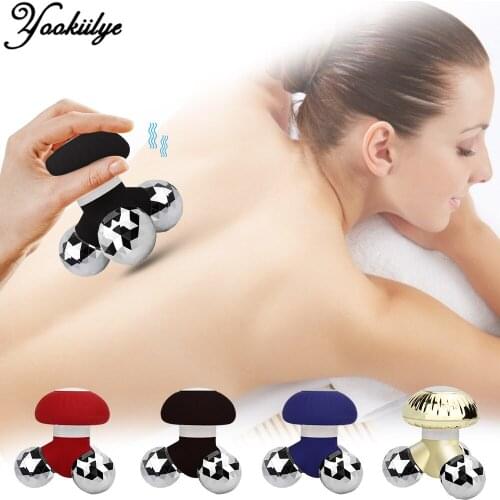 Rechargeable Mushroom Massager Mini Wave Vibrating Massager Handled Body Massager for Cervical Shoulder Hands Waist Legs Back