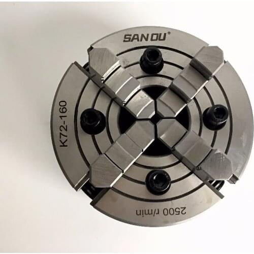 SAN OU Lathe Chuck 160mm Four Jaw Independent Chuck K72-160 Front Four Hole 4 Jaw Lathe Card