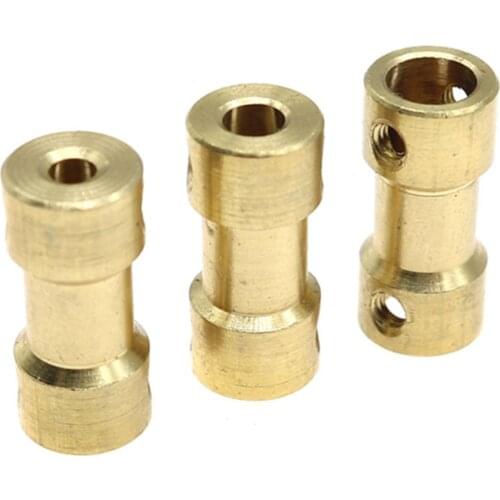 5PCS I/D 2/3/3.17/4/5/6mm Brass Shaft Coupling Coupler Connector Tire For DIY Model Decelerate Motor