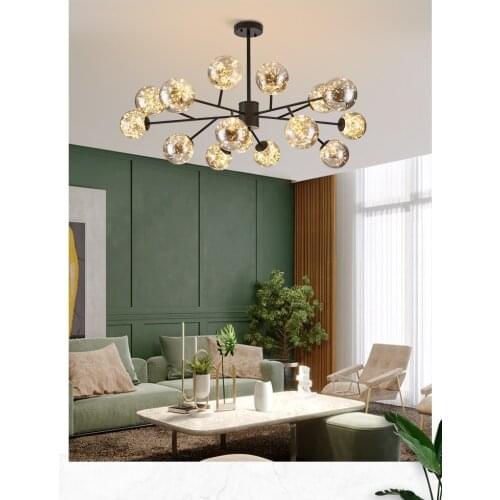 LED Chandelier Modern Lighting Luxury Ceiling design living room Dining room Include sky star LED Easy to replace The Bulbs