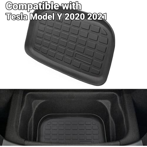 Tesla Model Y Lower Rear Trunk Mat Soft TPE Waterproof Durable Cargo Liner Storage Pad For Tesla Model Y 2020 2021