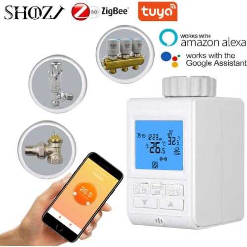 TUYA ZIGBEE WiFi TRV Smart Valve Temperature Controller Thermoregulator integrated Heating Accurate