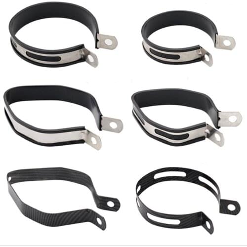 ID:90/95/100/120mm Universal Motorcycle Exhaust Pipe Muffler Escape Moto Holder Clamp Fixed Ring Support Bracket