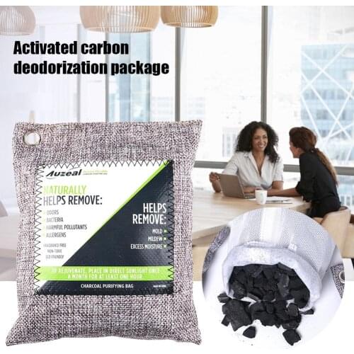 Breathe Green Charcoal Odor Eliminator Bags Activated Bamboo Charcoal Deodorizer Natural Freshener Remove Odor Moisture Car Home