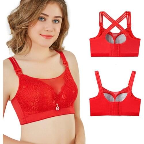 WeseeLove Sexy 80-120 Plus Size Bras for Women C D E Cup Bralette Bamboo Fiber Push Up Seamless lingerie soft bra