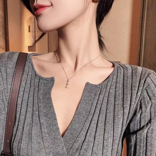 Bling Bamboo Gold Plated 925 Sterling Silver Necklace For Women Girls Sweet Korean Clavicle Chain Jewelry Gifts
