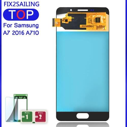 LCD Display Super AMOLED 100% Tested Working Touch Screen Digitizer Assembly For Samsung Galaxy A7 2016 A710 A7100 A710F A710M