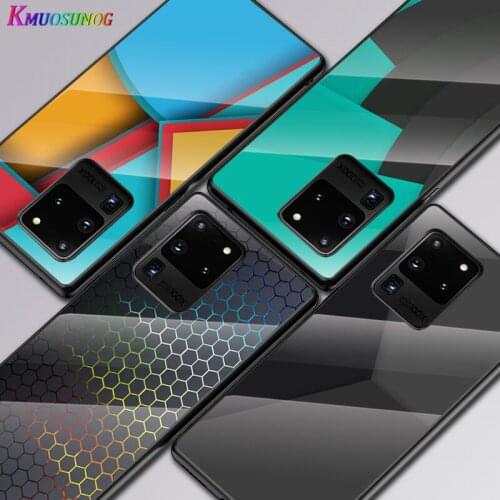 Mature Texture Carbon Fiber For Samsung Galaxy S20 FE S10e S10 S9 S8 Ultra Plus Lite Plus 5G Tempered Glass Cover Phone Case