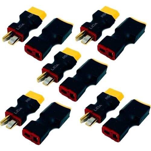 10pairs XT60 to T-plug connector adapter RC for RC car RC aircraft lipo battery ESC charger