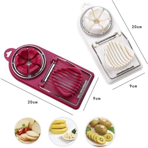 2pcs Cooking Tools 2in1 Cut Multifunction Kitchen Egg Slicer Sectione Cutter Mold Flower Edges Gadgets Tools Ferramentas