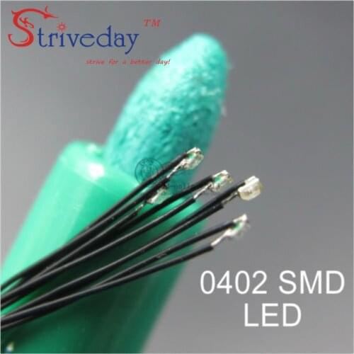 20pcs/bag 0402 SMD Pre-soldered micro litz wired LED leads resistor 20cm 8-15V Model DIY 8 Colors can choose
