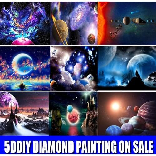 5ddiy Diamond Painting Art Round Diamond Inlaid Mosaic Diamond Painting Cross Stitch Starry Sky Painting Home Decoration gifts