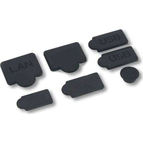27RA 7pcs Silicone Dust Plugs Set USB HDMI-compatible Interface Anti-dust Cover Dustproof Plugs for PS5 Game Console