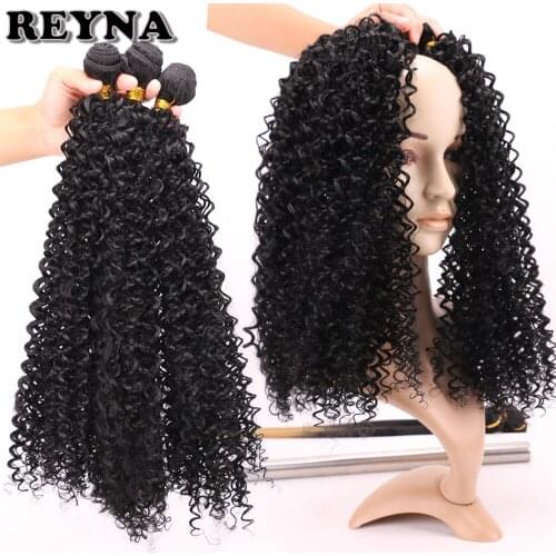 Afro Kinky Curly Hair Brown Black Color High Temperature Synthetic Hair Extensions Remy Curly Hair Bundles for Women