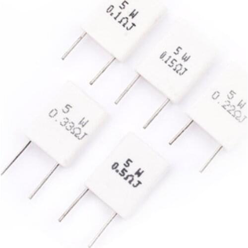 Free shipping 10PCS 5W 0.1 ohm 0.1R Cement Resistor Wirewound