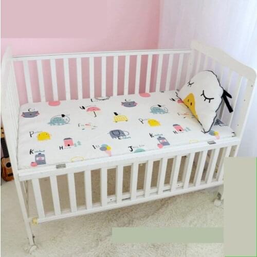 Baby Fitted Sheet For Newborns Cotton Soft Cartoons Crib Bed Sheet For Children Mattress Cover Protector Support Multiple Sizes