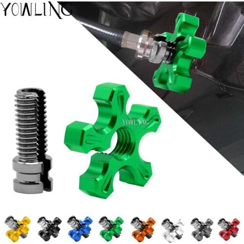 For KAWASAKI Z750 Z800 Z1000 Z1000SX VERSYS 1000 ZZR400 ZZR600 Clutch Cable Wire Adjuster M10 Green Motorcycle Accessories