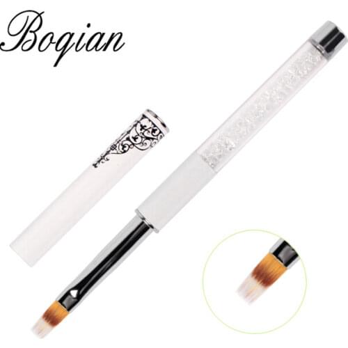 BQAN 10pc Nail Ombre Brush Nail Art Painting Pen Brush UV Gel Polish Gradient Color Rhinestone Crystal Acrylic Nail Drawing Pen