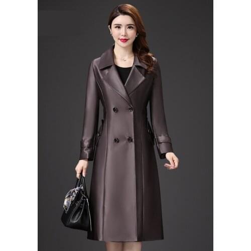 Haute couture Top selling product in 2019 Trench coat for women Luxury clothes 5XL Loose lotunics long coat Autumn-winter 4541