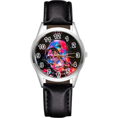 Cartoon Style Children Kids Student Boys Girls Quartz Leather Silicone Strap Wrist Watches JC136