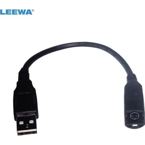 LEEWA 10PCS Car Radio USB Transfer 4Pin Changer Port Adapter for Volkswagen BORA Sagitar Magotan Touran Octavia Fabia USB Cable