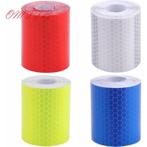 HOT 3M Fluorescence Pure Reflective Car Truck Motorcycle Sticker Safety Warning Signs Conspicuity Tape Roll 5cm*3m car-styling