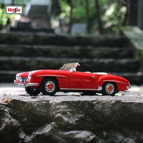 Maisto 1:18 Mercedes-Benz 1955 190SL alloy car model simulation car decoration collection gift toy Die casting model boy toy