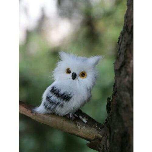Mini 7x5cm night owl model ,polyethylene& furs handicraft Figurines home decoration toy gift a2681