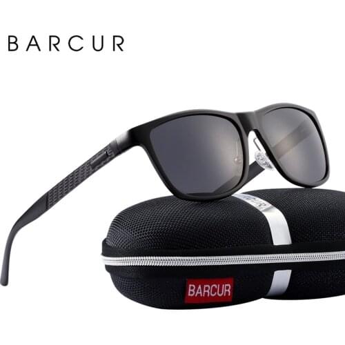 BARCUR Aluminum Men Sunglasses Polarized Male Sun Glasses For Men Women Eyewear Accessories