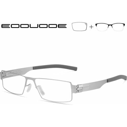 New High-End Prescription Optical Glasses Mens Glasses with Glasses Frames Full Frame Without Screws Design