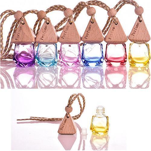 Home Car Hanging Air Freshener Perfume Fragrance Diffuser Empty Glass Bottle Refillable Bottles & Accessories