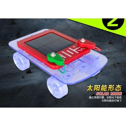 Puzzle creative toys high-tech small production set 2 and 1 solar assembled DIY ca