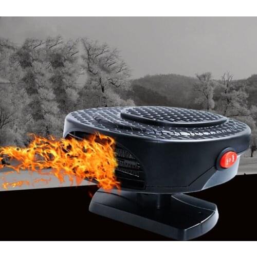 Portable Car Auto Air Heater Electric Heating Fan Demist & Defrost Noise-free Warm Air Blower for 12V Vehicle
