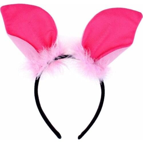Kids Adults Pig Animal Ears Headband Cosplay Perforamnce Prop Hair Accessories Party Favors Gift Christmas Halloween