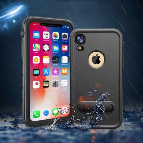 IP68 Waterproof Case for iPhone X XS XR Swimming Diving Outdoor Shockproof Cover for iPhone XS Max Full Protection with Stand