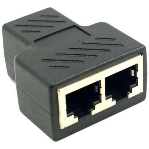 Cat6 RJ45 8P8C Plug To Dual RJ45 Splitter Network Ethernet Patch Cord Adapter With Shield