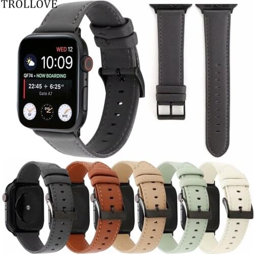 Watch Band for Apple Watch Series 5 4 3 2 1 Strap for Iwatch 38mm 42mm 40mm 44mm Bracelet Wrist Leather for Apple Watch Bands