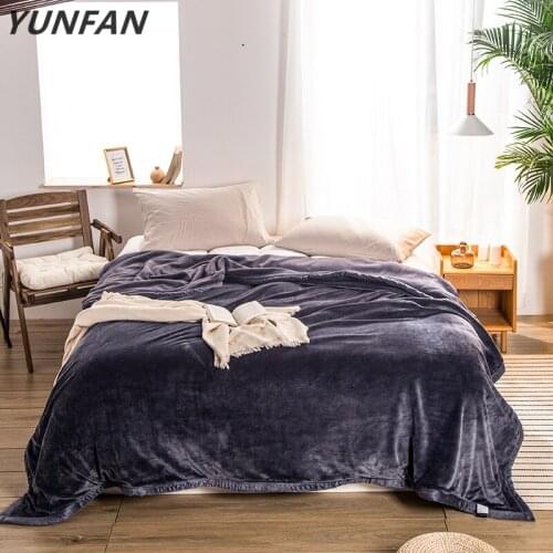 Gray fleece blankets and throws Adult Thick Warm winter Blankets Home Super Soft duvet luxury Blankets On fashion queen Bedding