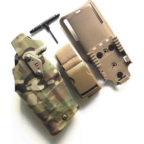 TMC Tactical Pistol Holster X300 Light-Compatible for G17/18 with QL Mount Holster Panel Adapter Leg Shroud Drop Free Shipping