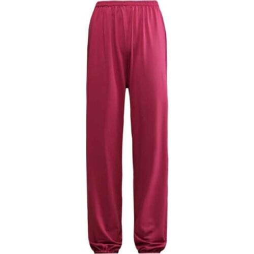 Traditional Chinese Unisex Men Women Cotton Rayon Martial Arts Tai Chi Taiji Wing Chun Pants Kung Fu Bloomers Trousers