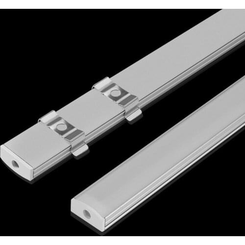 0.5m 20 Inch Flat U LED Strip LED aluminum channel Tape Light Cover,Under Counter Cabinet Bar Channel Housing Diffusser