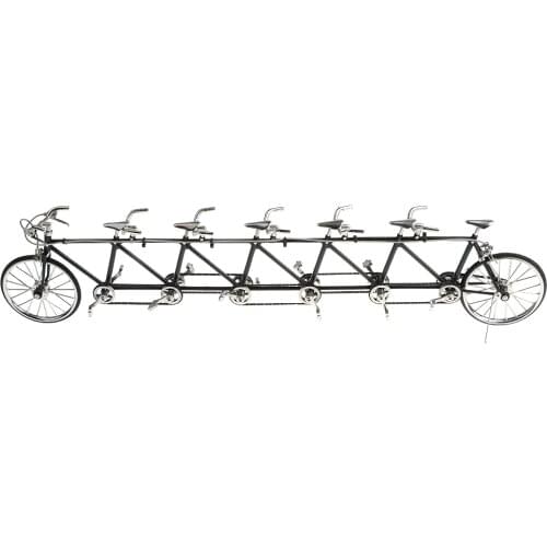 1/10 Scale Simulated Alloy Tandem Bike ATVs Model Road Bicycle Vehicles Model Decoration Gift Home Showcase Decor