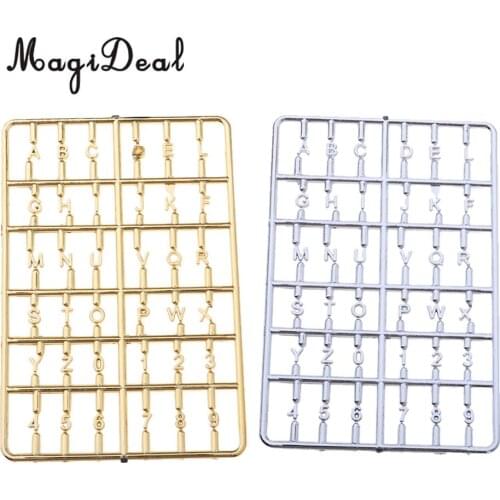 1/12 Miniature Alphabet Letters and Numbers Mold Toy For 1/12 Dolls House Room Accessories Life Scene Decoration
