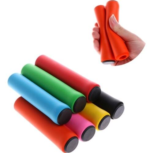 1 Pair Bicycleb Grip Handlebar Protector Cover Anti-Skid Shock-Absorbing Mtb Bicycle Ultra Light Silicone Material Handlebar