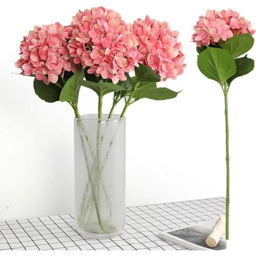 1Pc 67cm 3D Artificial Non-woven Cloth Flower Hydrangea Bridal Wedding Party Desktop Decoration Home Table Ornament