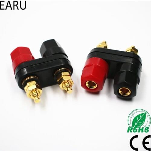 1pc Selling Quality Banana plugs Couple Terminals Red Black Connector Amplifier Terminal Binding Post Banana Speaker Plug Jack